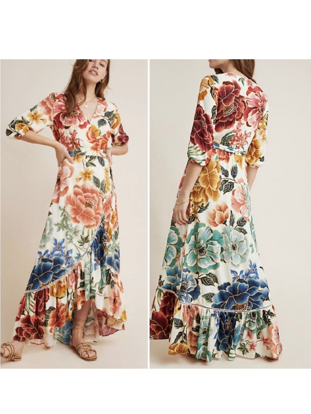 Farm Rio Floral Wrap Maxidress